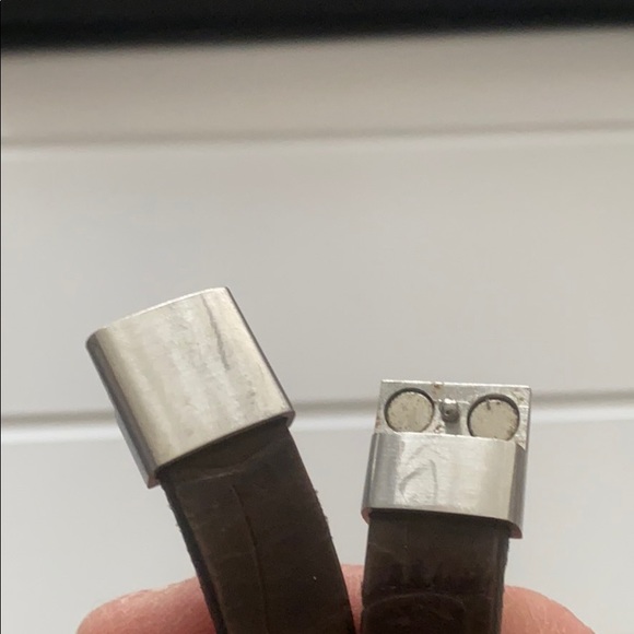 Joseph Abboud Brown Leather Wrapped Bracelet - Picture 4 of 8